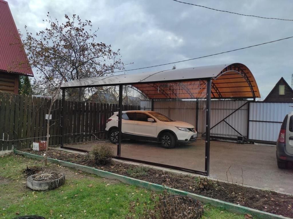 Прозрачные шторы ПВХ для навеса под автомобиль в Козельске